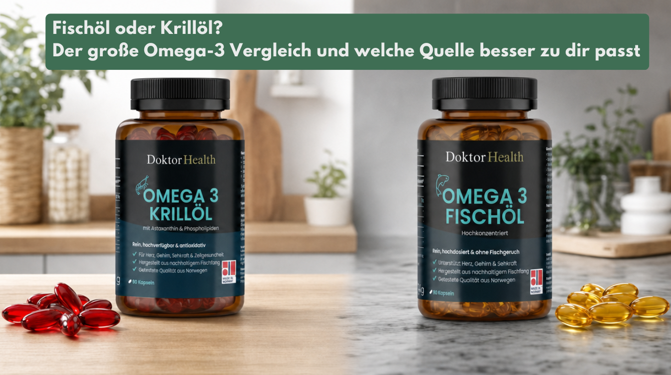 Fischöl oder Krillöl? Der große Omega-3 Vergleich – Wirkung, Bioverfügbarkeit & welche Quelle besser ist
